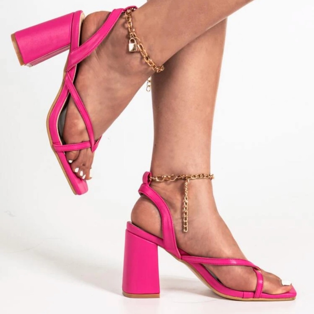 Chunky thong sling back sandals